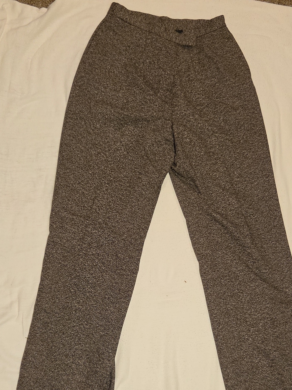 Tahari ASL Women's Brown Twill Lined Dress Pants Straight Leg Flat Front 8